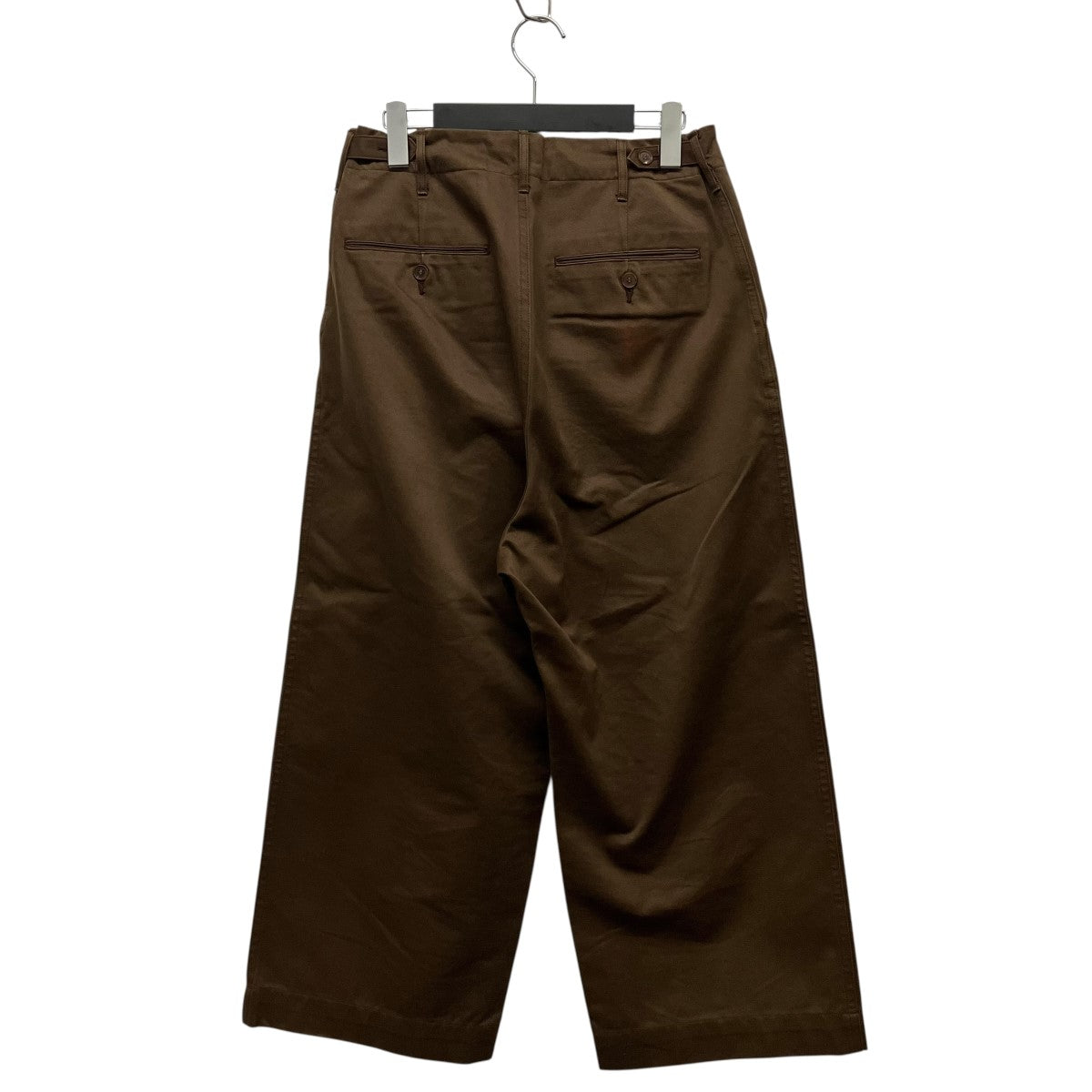 AURALEE WASHED FINX CHINO WIDE PANTSワークスラックスA8AP01CN 古着・中古-2枚目のアイテム画像