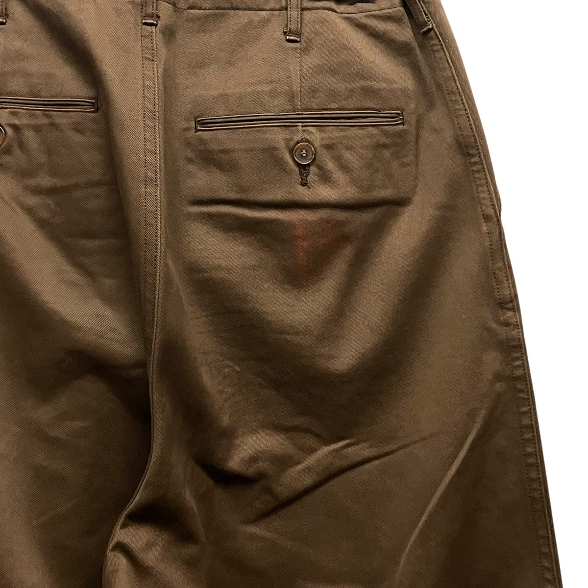 AURALEE WASHED FINX CHINO WIDE PANTSワークスラックスA8AP01CN 古着・中古-6枚目のアイテム画像
