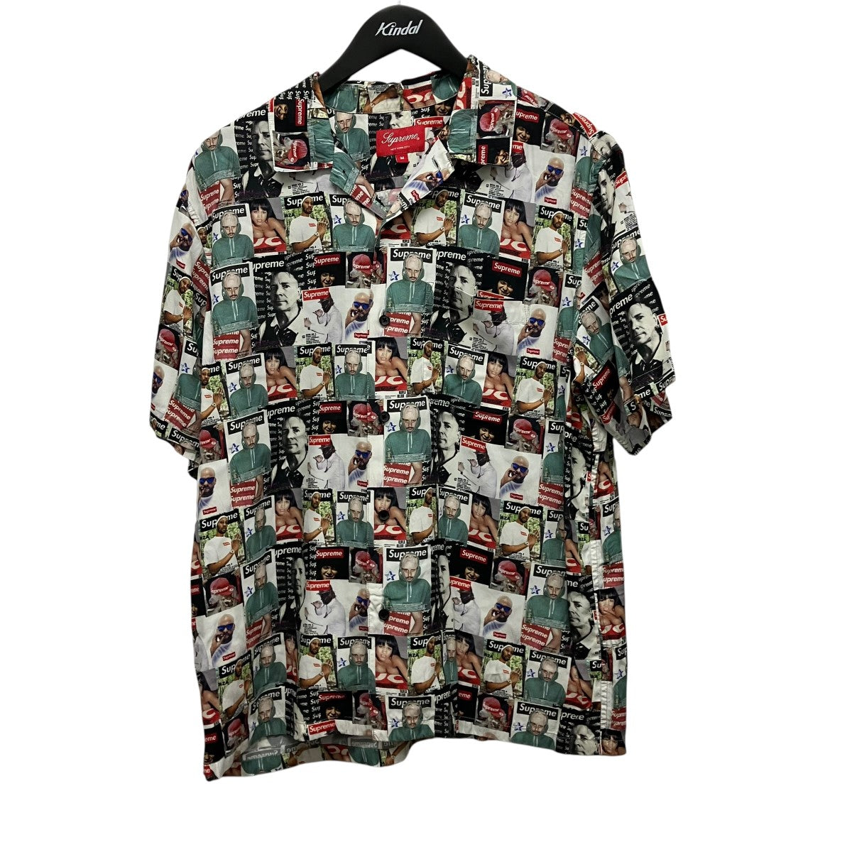 Supreme 23SSMagazine S S Shirt総柄プリントオープンカラー半袖シャツ 古着・中古-1枚目のアイテム画像