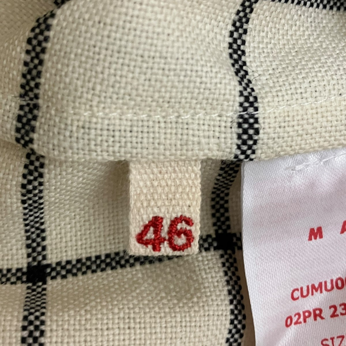 MARNI チェックシャツCUMU0061A3 古着・中古-6枚目のアイテム画像
