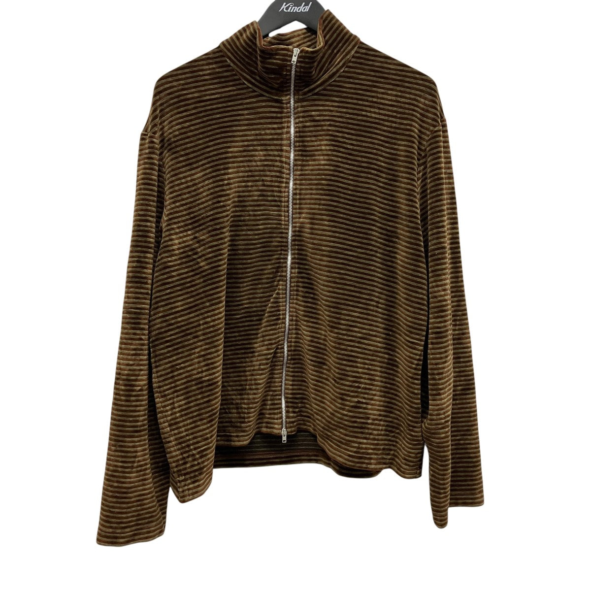 SHRUNKEN FULLZIP POLOベロアボーダージップアップジャケットM4236SFS