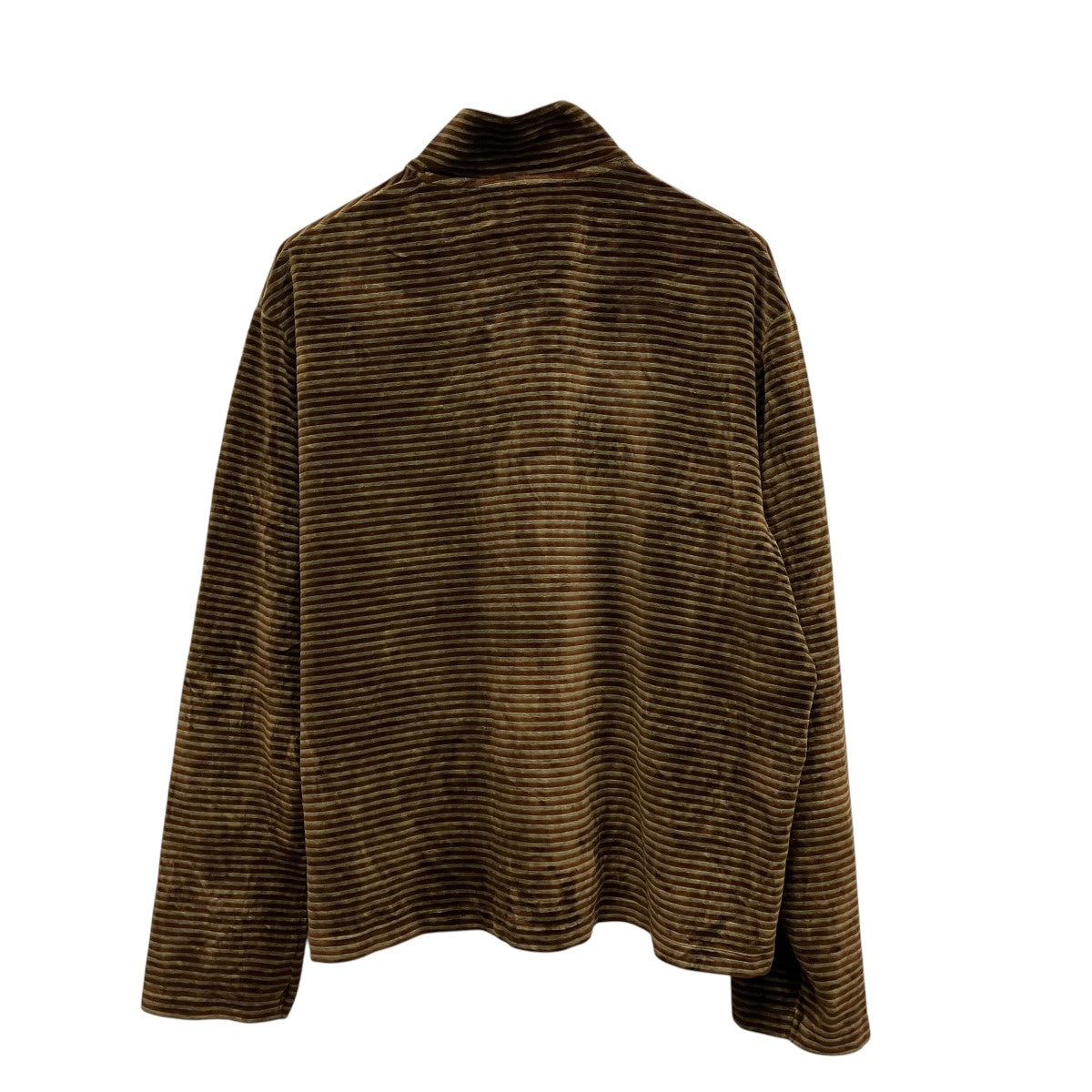 SHRUNKEN FULLZIP POLOベロアボーダージップアップジャケットM4236SFS