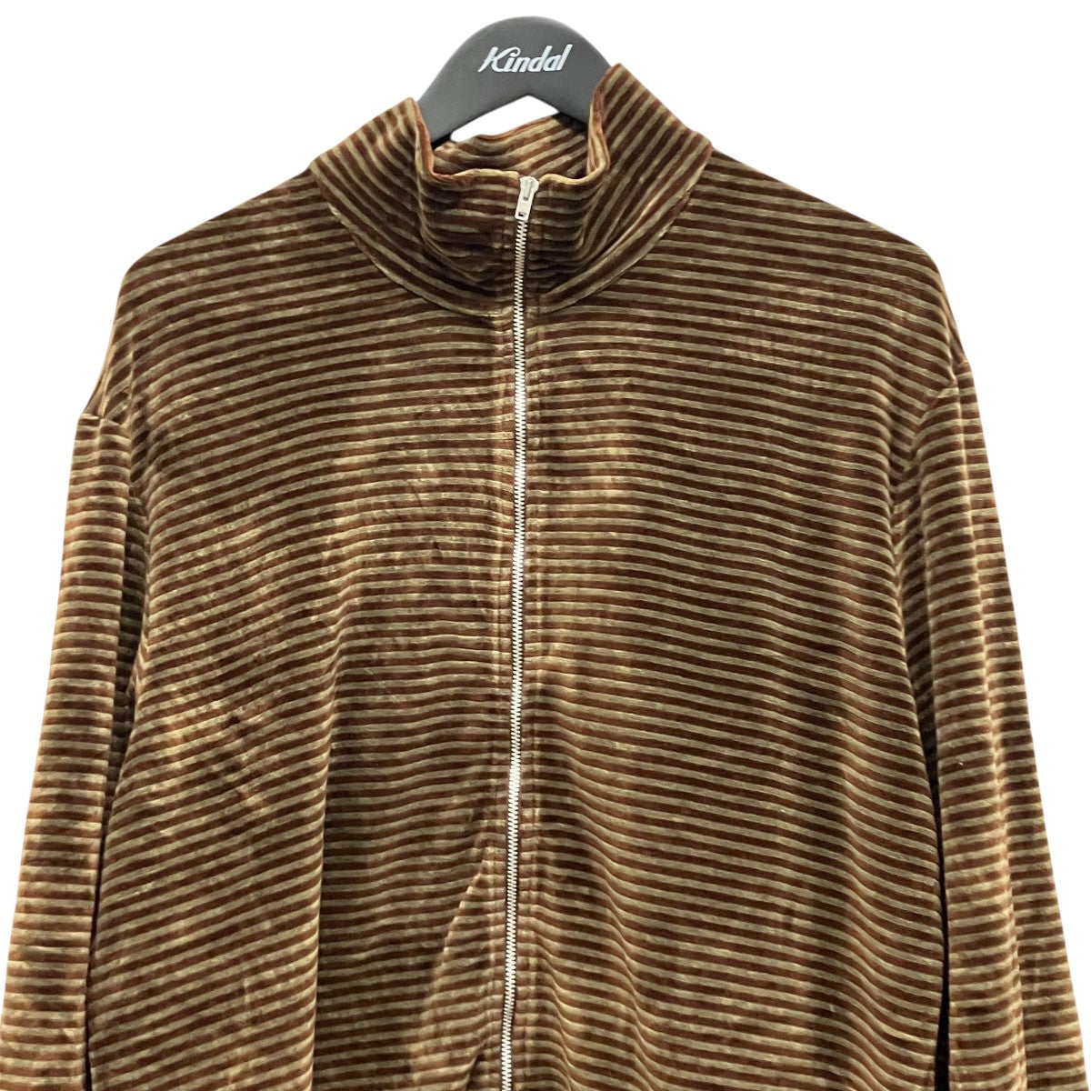 SHRUNKEN FULLZIP POLOベロアボーダージップアップジャケットM4236SFS