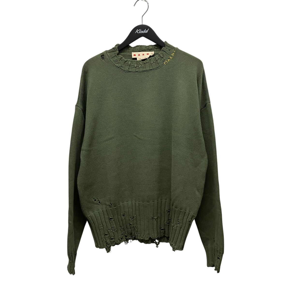 24SSダメージ加工コットンセーターGCMG0210A0 UFC652