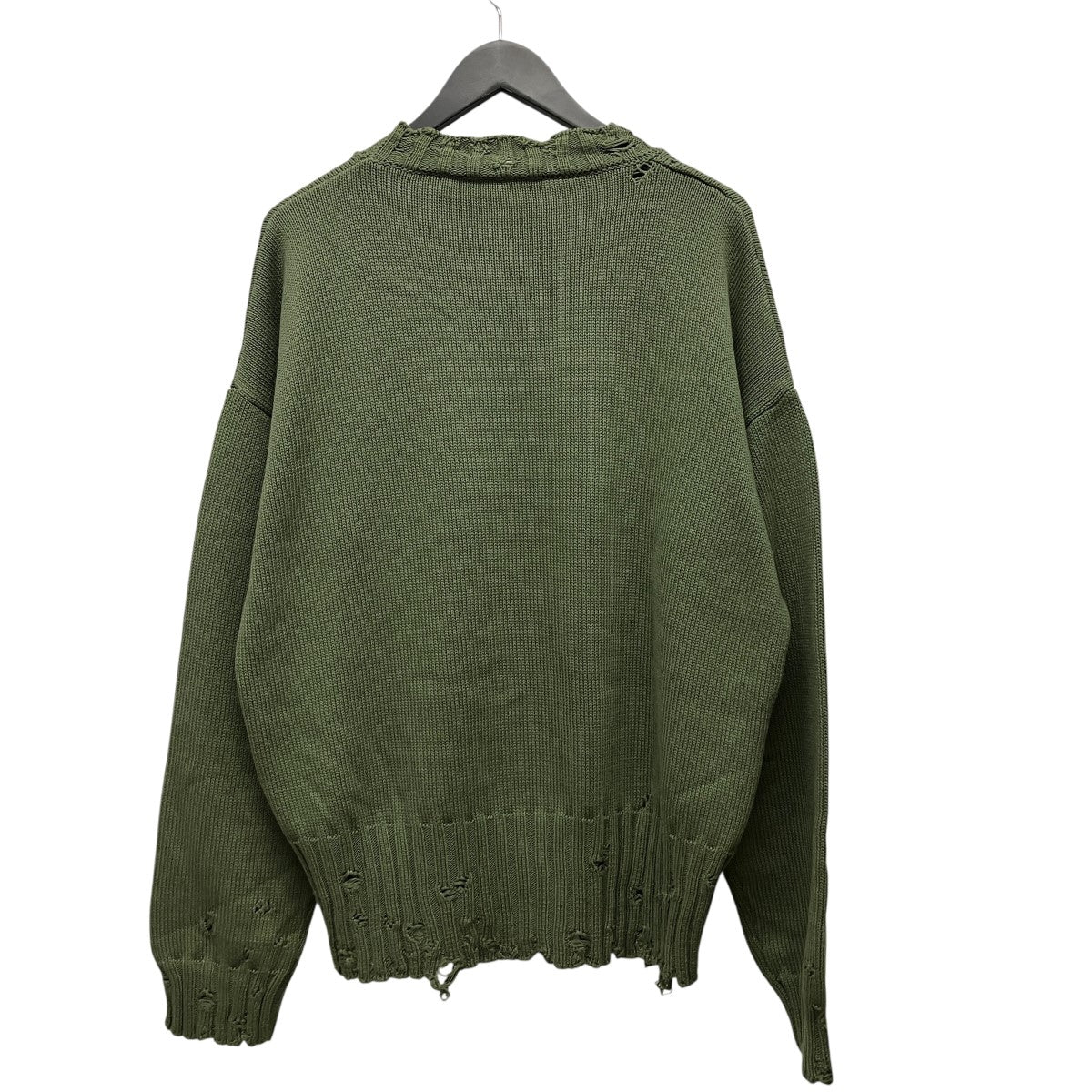 24SSダメージ加工コットンセーターGCMG0210A0 UFC652