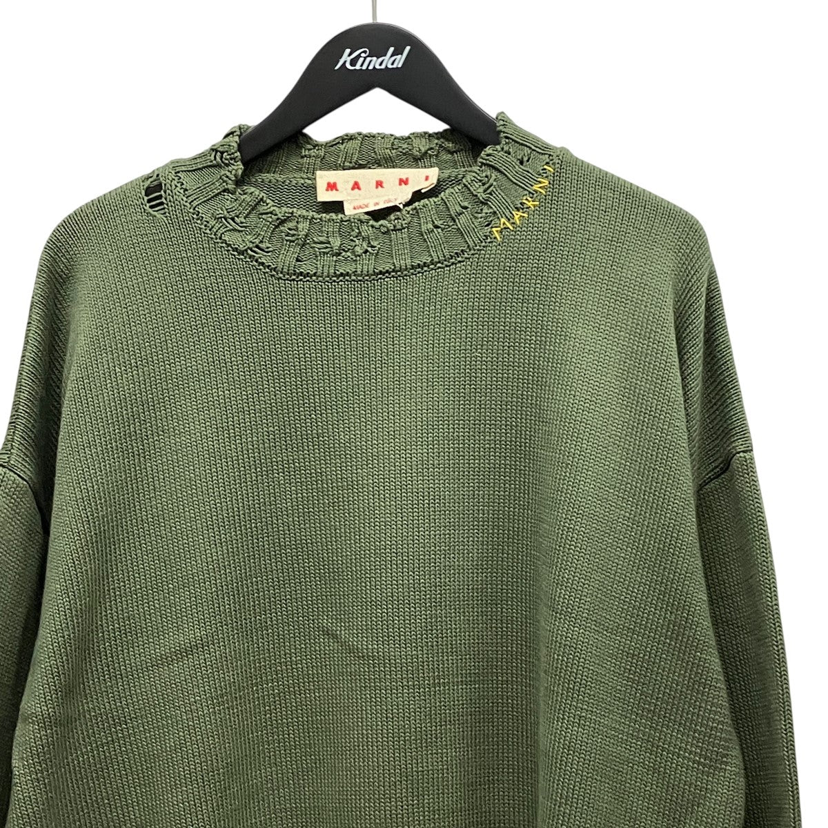 24SSダメージ加工コットンセーターGCMG0210A0 UFC652