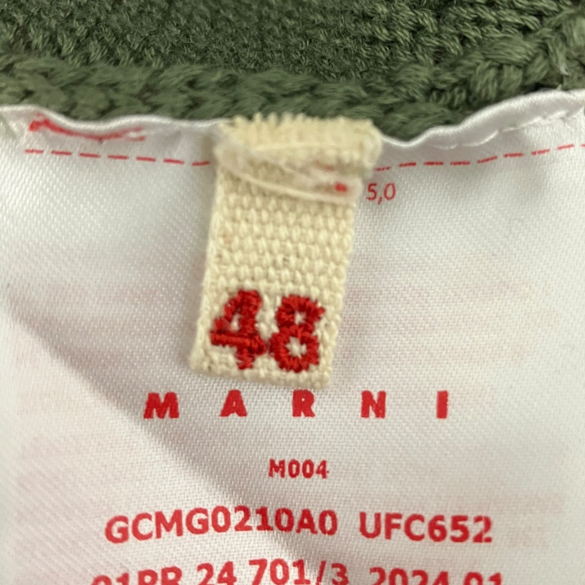 24SSダメージ加工コットンセーターGCMG0210A0 UFC652