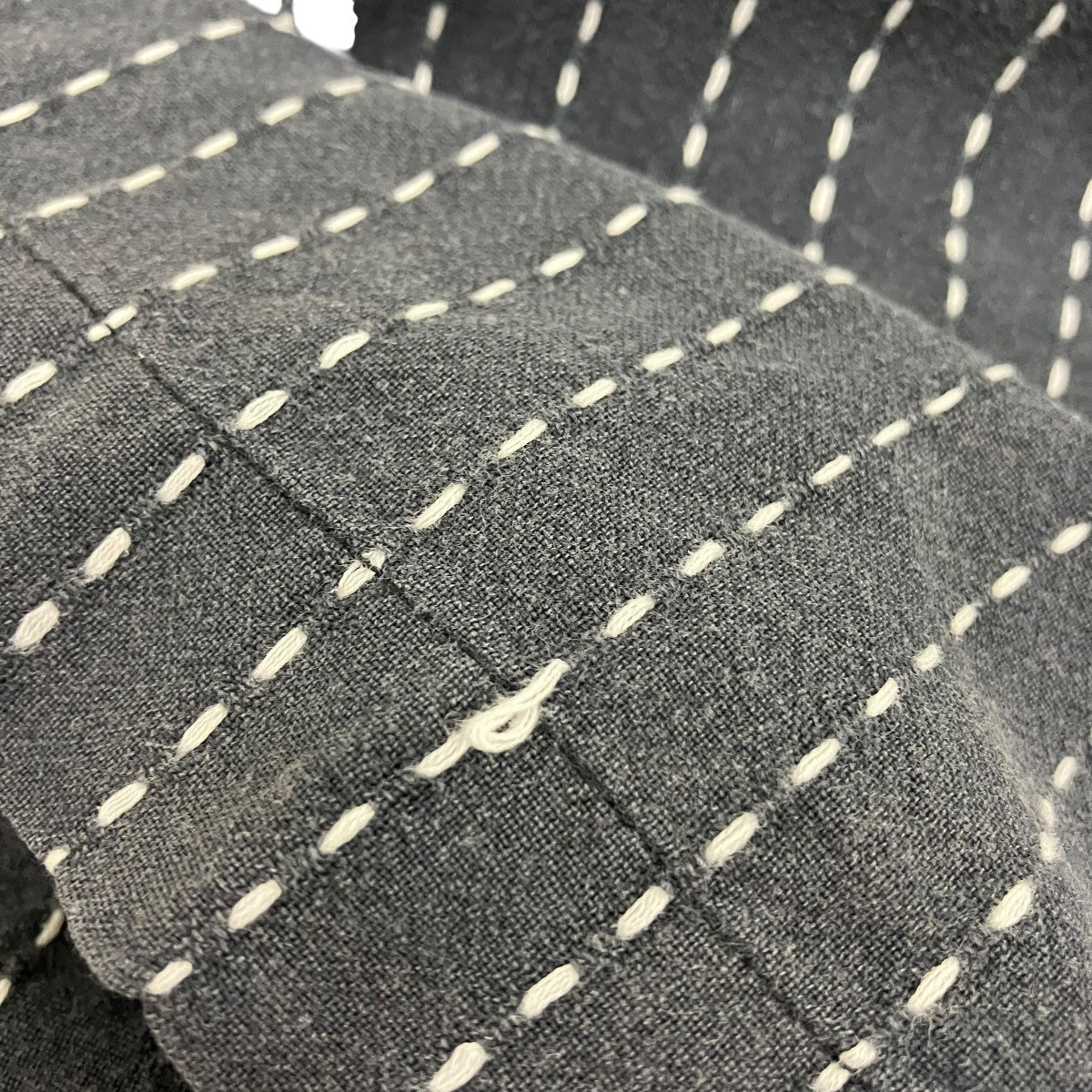 ISSEY MIYAKE MEN ストライプノーカラーシャツME73-FJ413 古着・中古-8枚目のアイテム画像