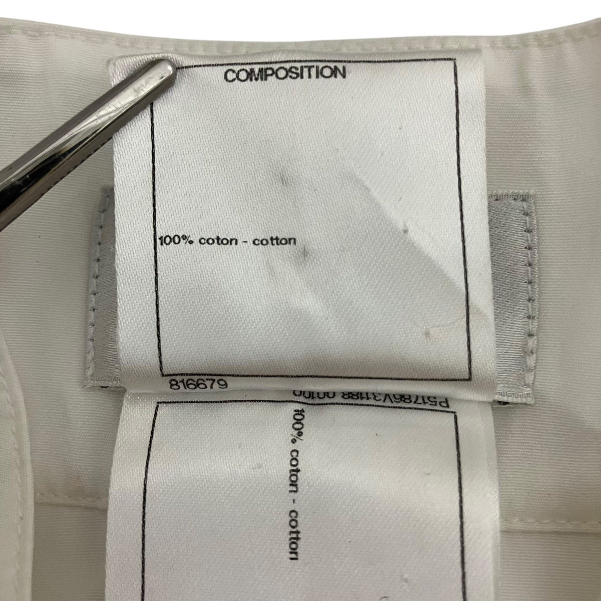CHANEL スタンドカラー比翼フリルシャツP51786V31188 古着・中古-5枚目のアイテム画像