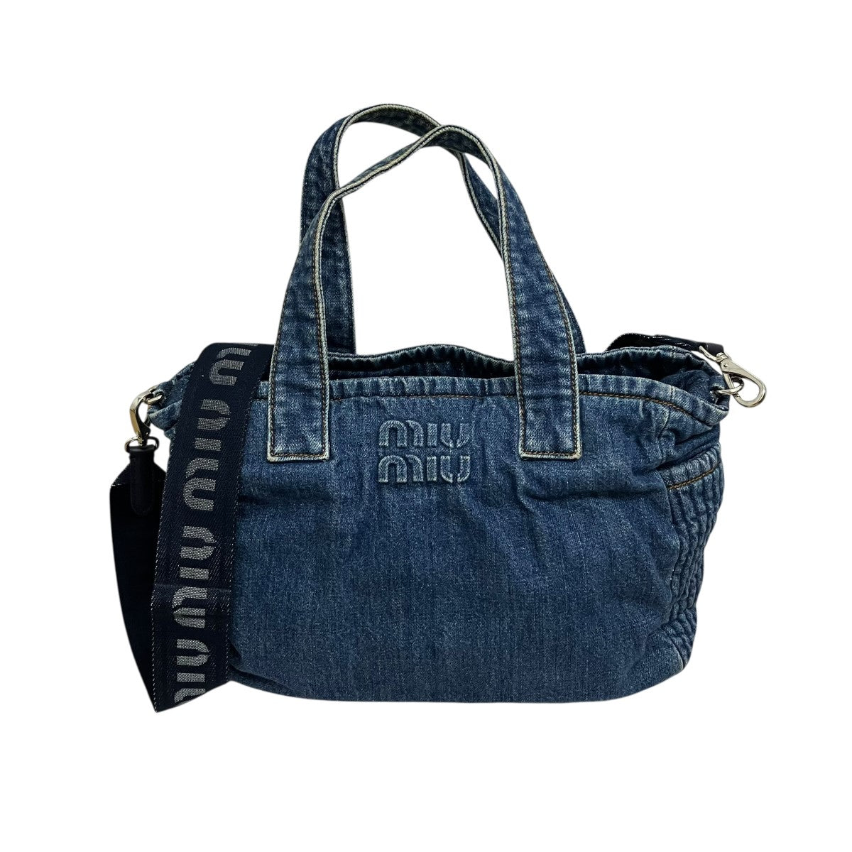 MIU MIU 2WAYデニムショルダートートバッグ5BG236 古着・中古-1枚目のアイテム画像