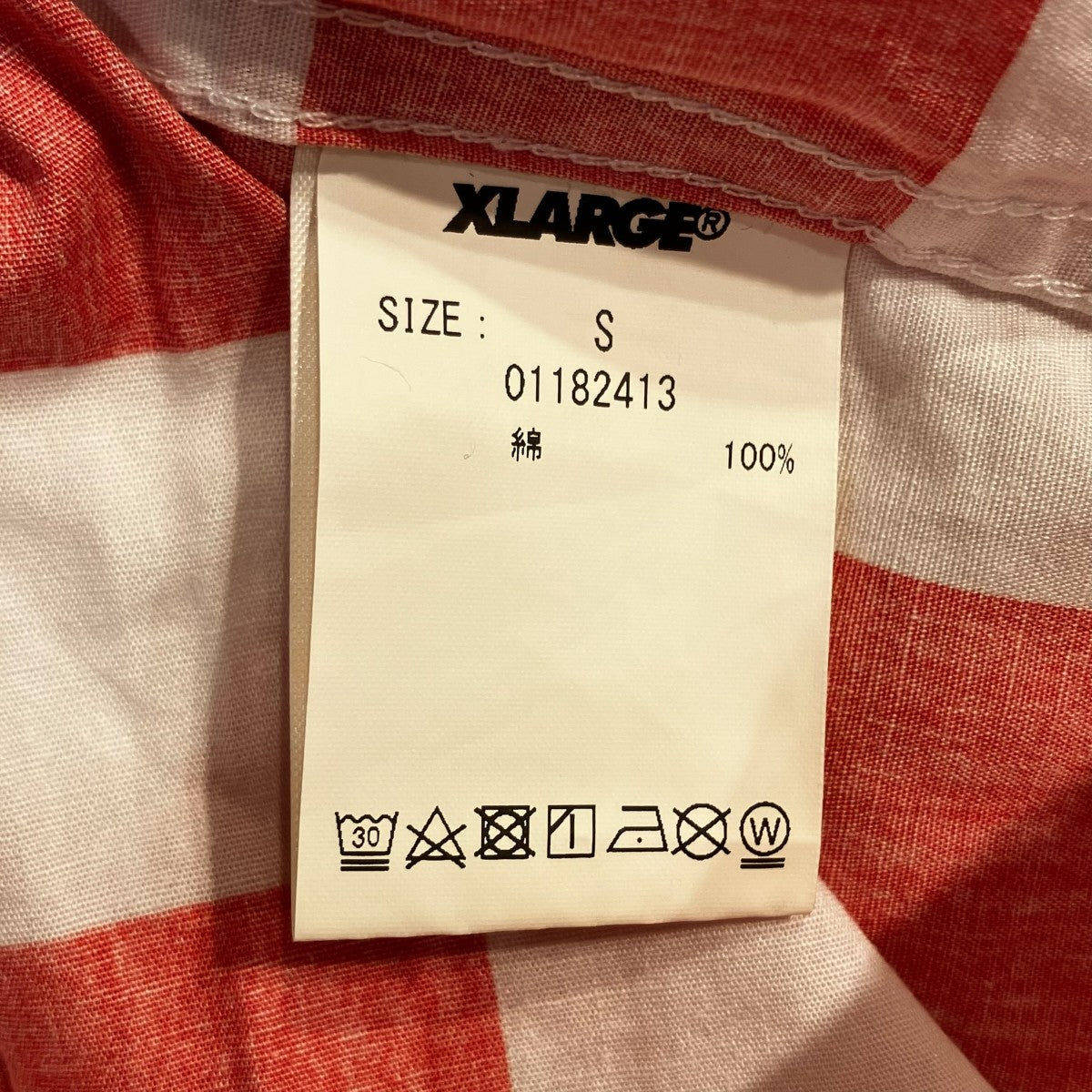 X-LARGE 半袖チェッカーシャツ01182413 古着・中古-6枚目のアイテム画像