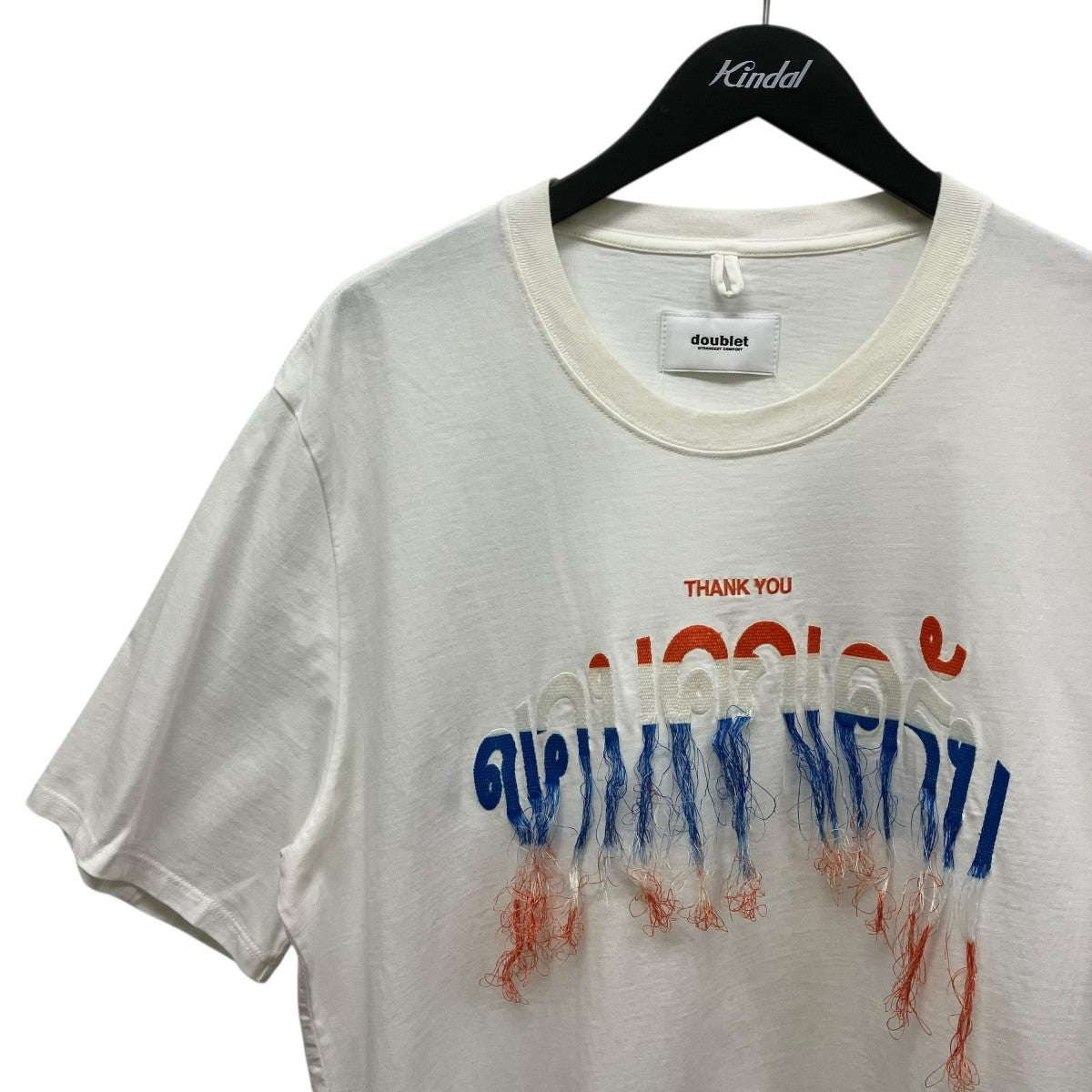 doublet THANK YOU FRINGE EMBROIDERY T-SHIRTフリンジロゴTシャツ 古着・中古-5枚目のアイテム画像