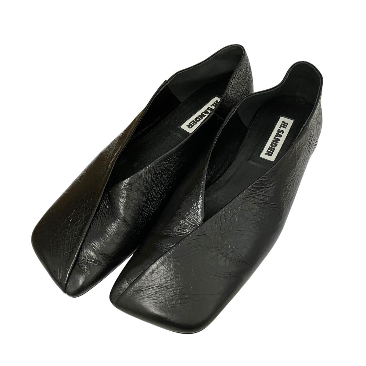 JIL SANDER スクエアトゥフラットシューズ 古着・中古-1枚目のアイテム画像