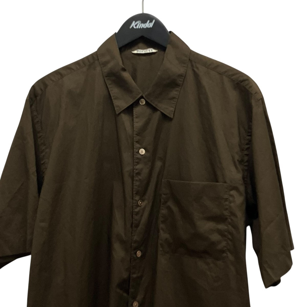 AURALEE 25SSWASHED FINX TYPEWRITER OPEN COLLAR HALF SLEEVED SHIRT半袖シャツA25SS03TL 古着・中古-3枚目のアイテム画像