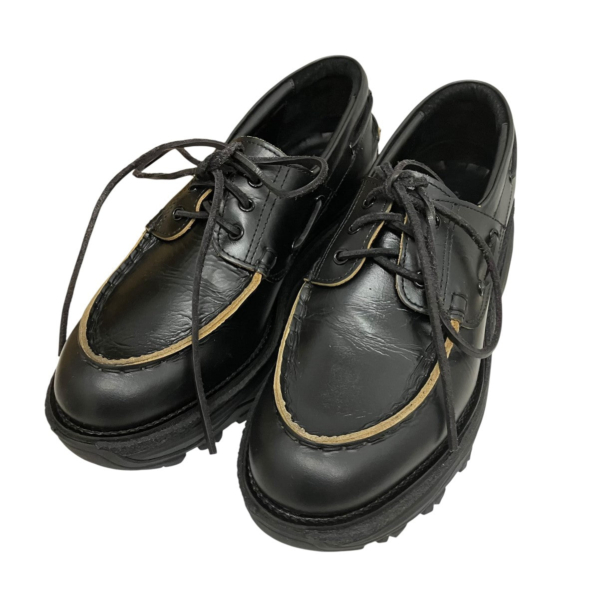 sacai boat deck shoesレザースニーカー 古着・中古-1枚目のアイテム画像