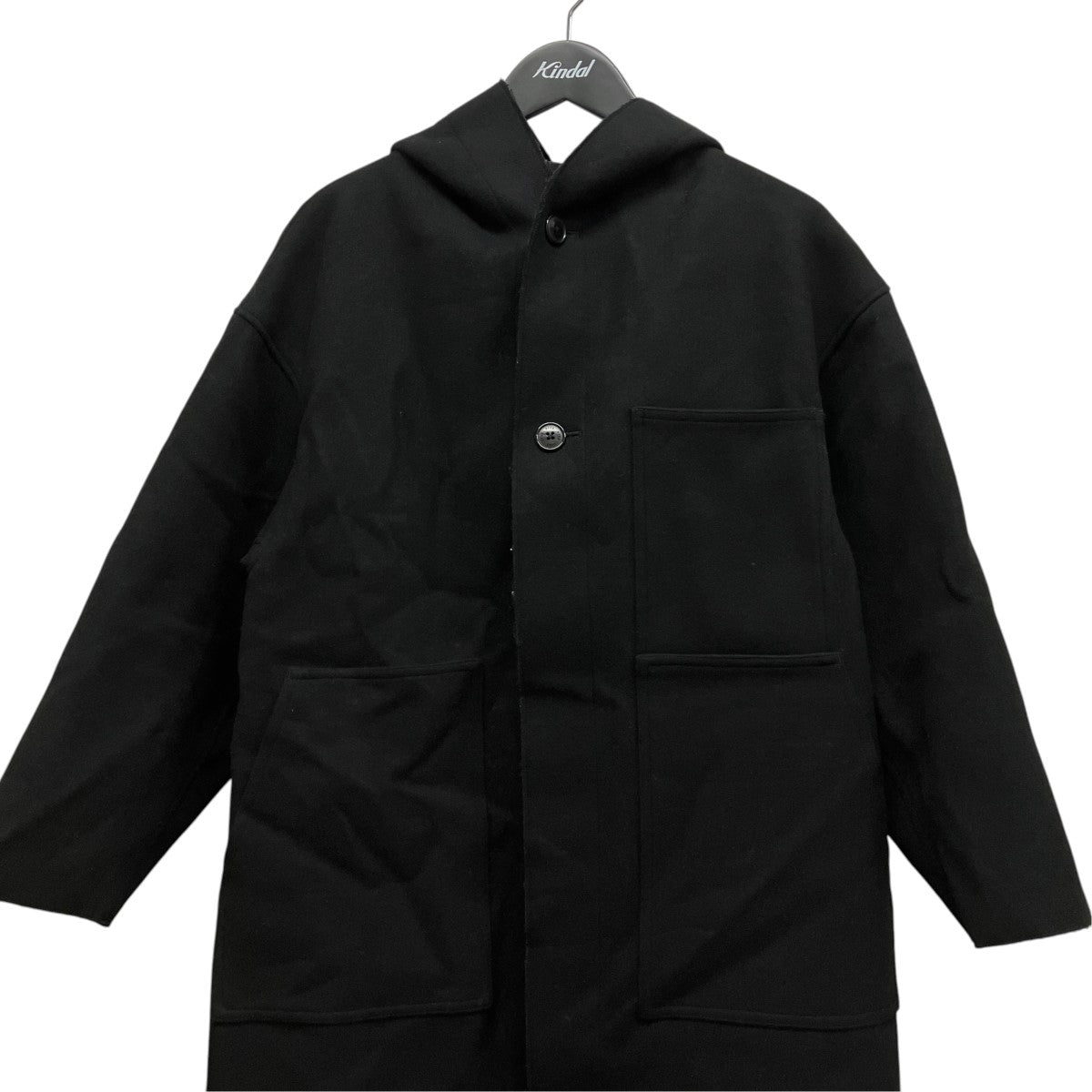 HYKE 25AWMELTON HOODED WORK COATメルトンフーデットワークコート252-17530 古着・中古-3枚目のアイテム画像