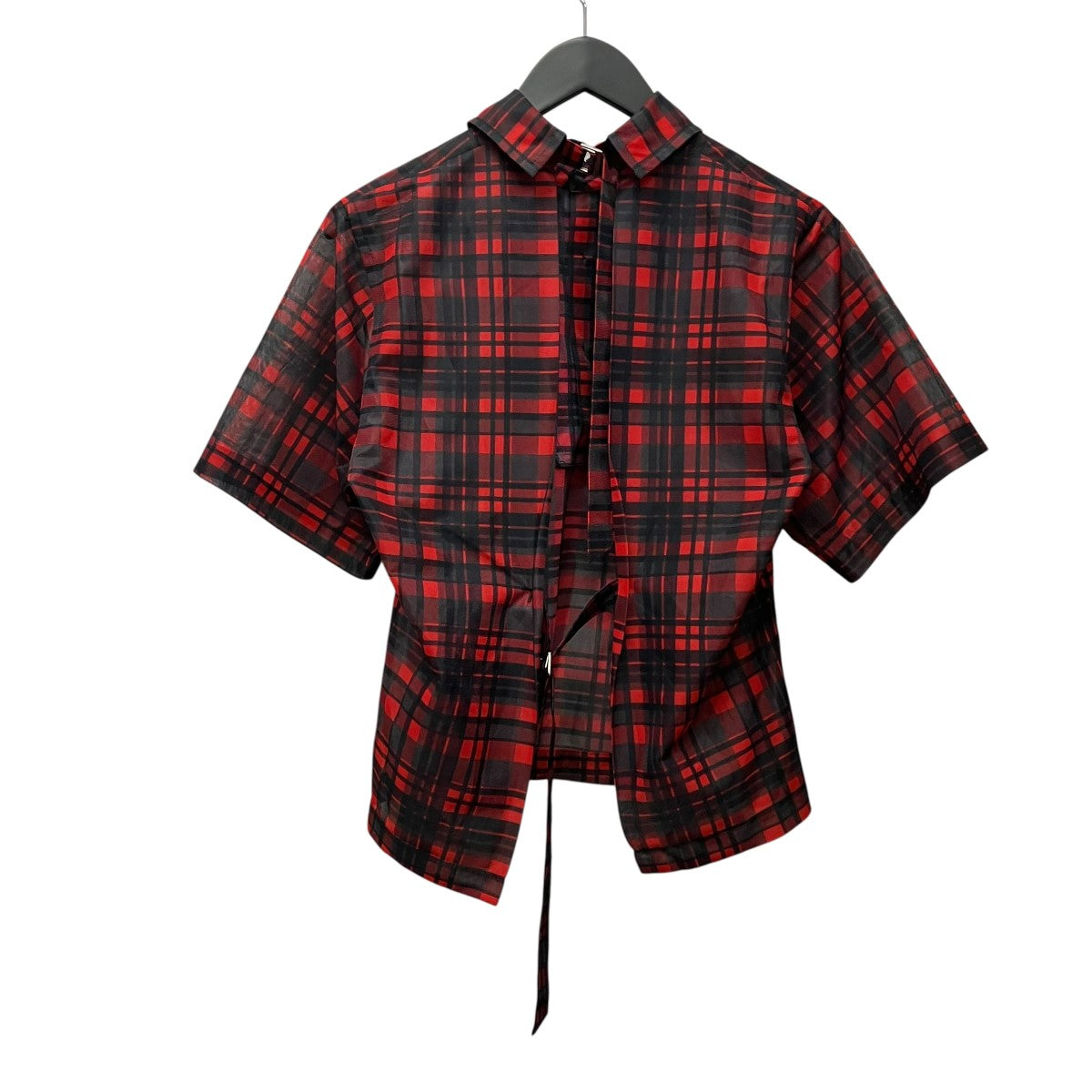 TOGA PULLA Mesh print S S shirtチェックブラウスTP241-FJ220 古着・中古-2枚目のアイテム画像