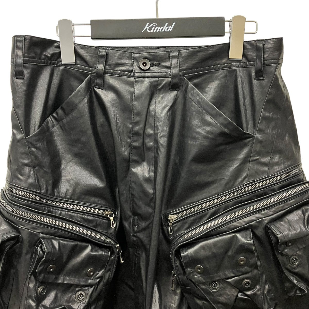 JULIUS 26SSLAMINATED CLOTH PANTSレザーカーゴサルエルパンツ937PAM21 古着・中古-3枚目のアイテム画像