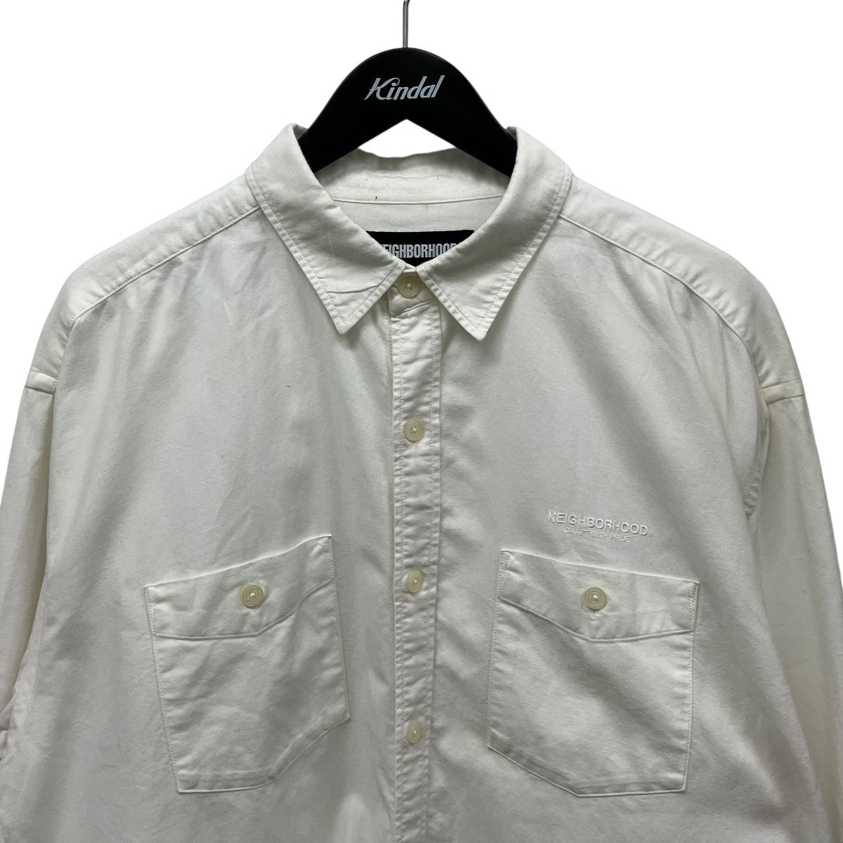 NEIGHBORHOOD CLASSIC OX SH．LS刺しゅうロゴダブルポケットシャツ211BENH-SHM01 古着・中古-3枚目のアイテム画像