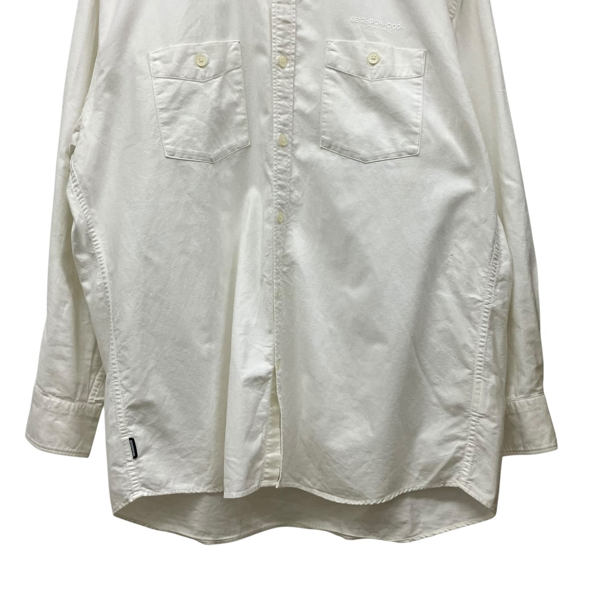 NEIGHBORHOOD CLASSIC OX SH．LS刺しゅうロゴダブルポケットシャツ211BENH-SHM01 古着・中古-4枚目のアイテム画像