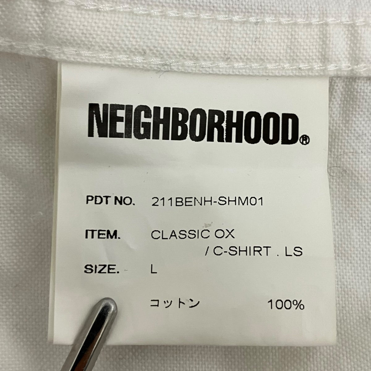 NEIGHBORHOOD CLASSIC OX SH．LS刺しゅうロゴダブルポケットシャツ211BENH-SHM01 古着・中古-6枚目のアイテム画像