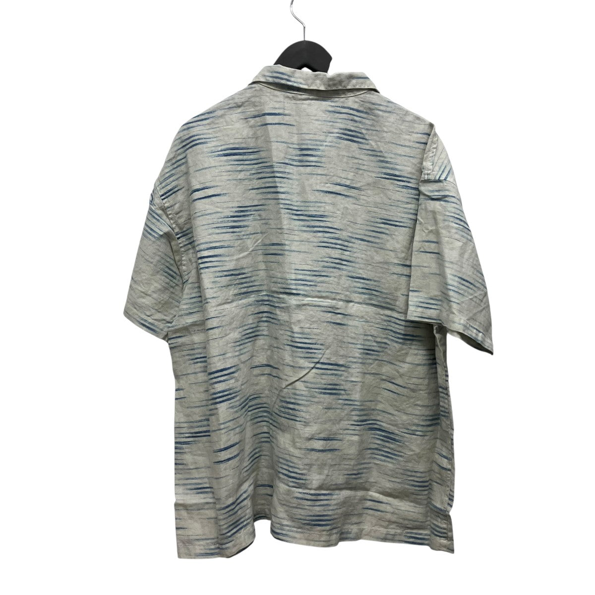 Porter Classic OLD FRANCE INDIGO PRINT SHIRT総柄オープンカラー半袖シャツPC-021-3202-0090-0004 古着・中古-2枚目のアイテム画像