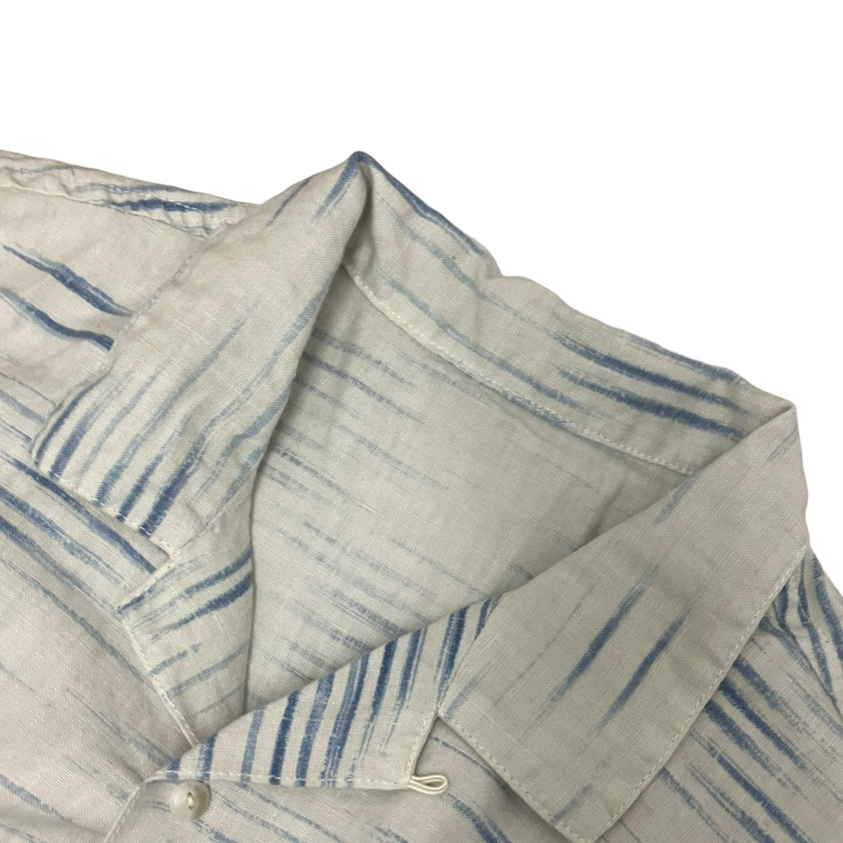 Porter Classic OLD FRANCE INDIGO PRINT SHIRT総柄オープンカラー半袖シャツPC-021-3202-0090-0004 古着・中古-5枚目のアイテム画像
