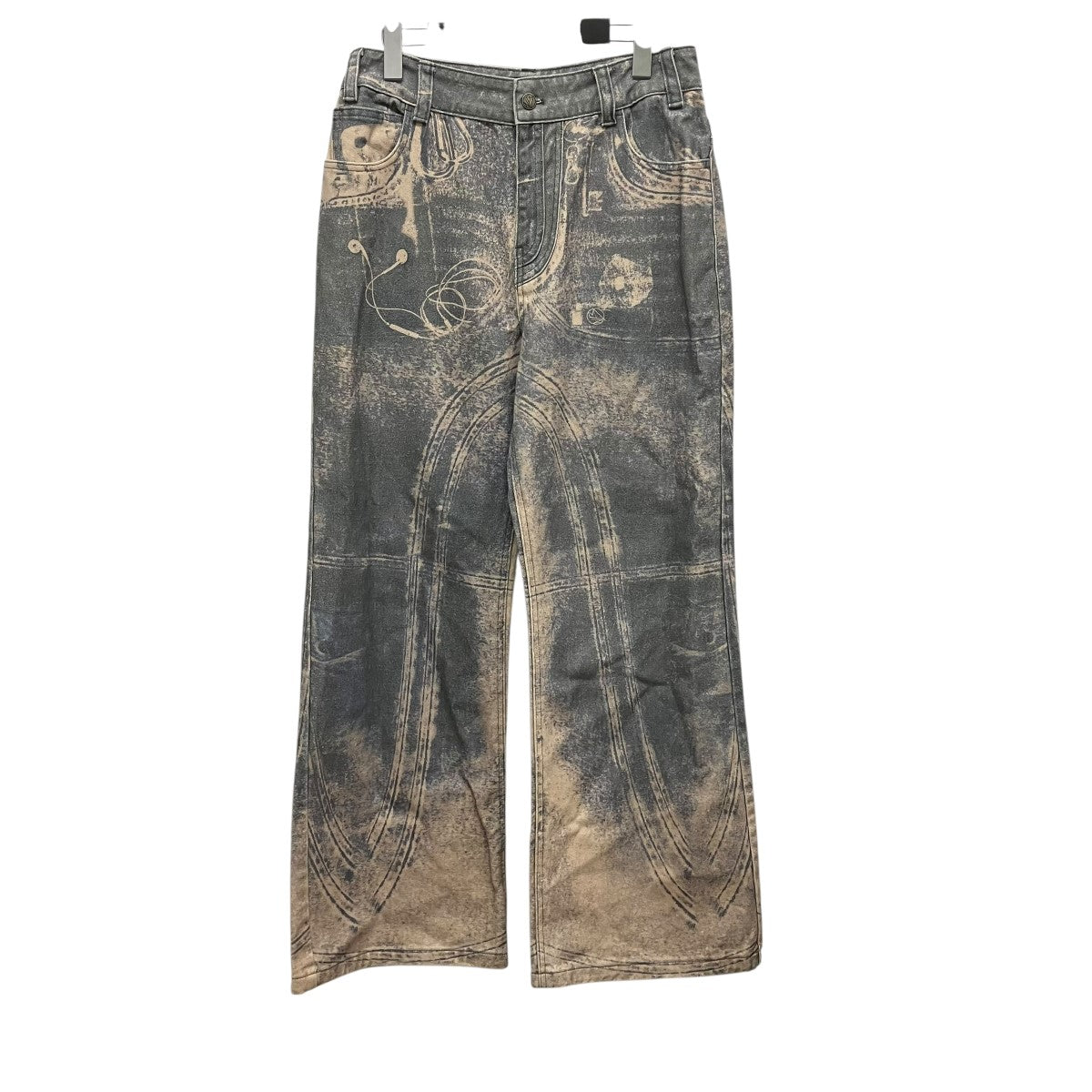 NO／FAITH STUDIOS プリントデニムパンツ 古着・中古-1枚目のアイテム画像