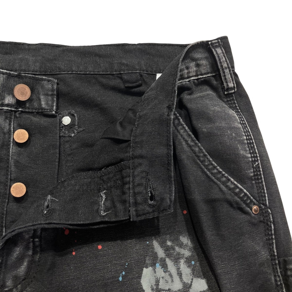 MNML ペイントデニムパンツ 古着・中古-5枚目のアイテム画像