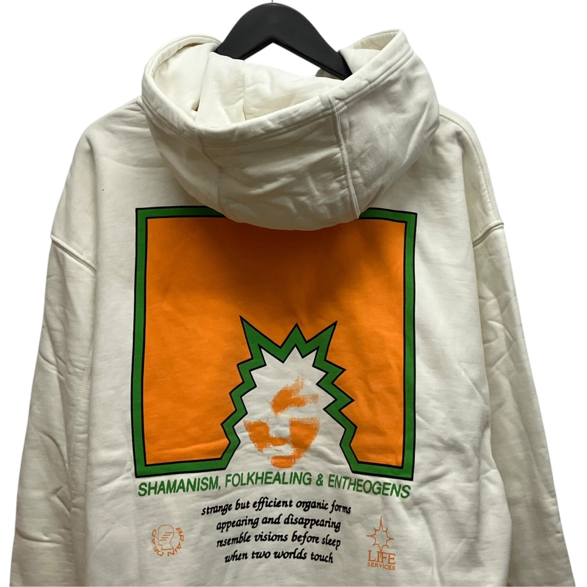 BRAIN DEAD FOLK HEALING L S Hoodieプリントプルオーバーパーカー 古着・中古-3枚目のアイテム画像