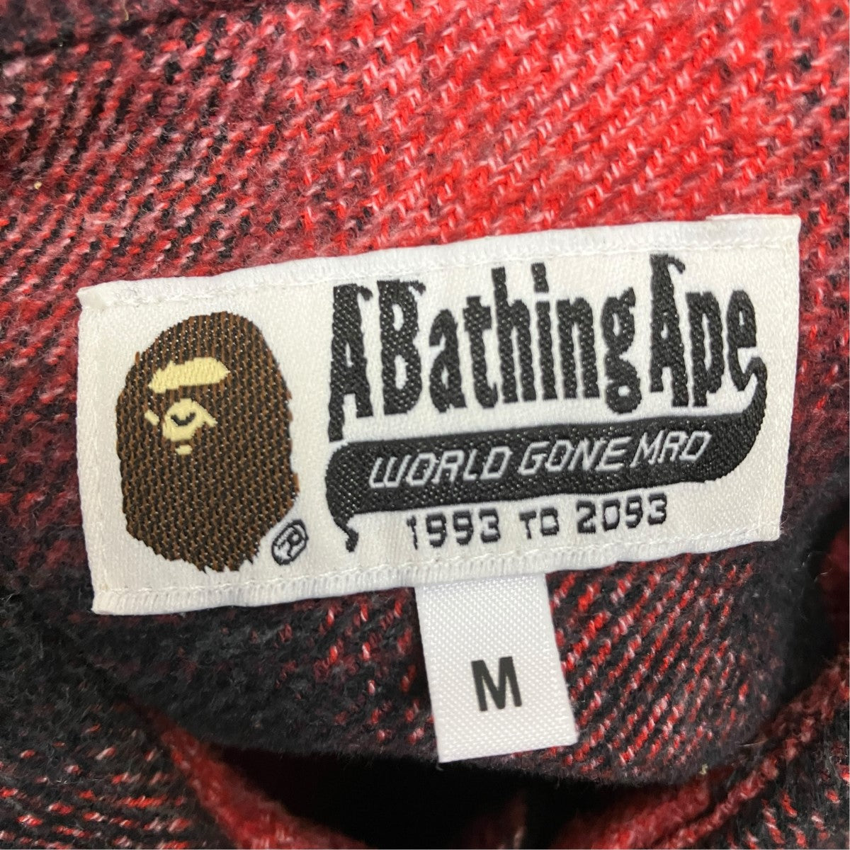 A BATHING APE ロゴプリントオンブレチェックシャツ001SHL8013208M 古着・中古-6枚目のアイテム画像