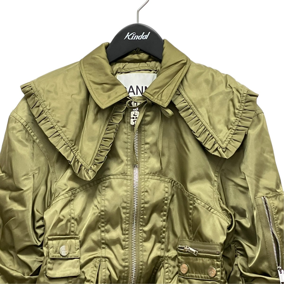 GANNI Duchesse Nylon Fitted Jacketナイロンジャケット 古着・中古-4枚目のアイテム画像