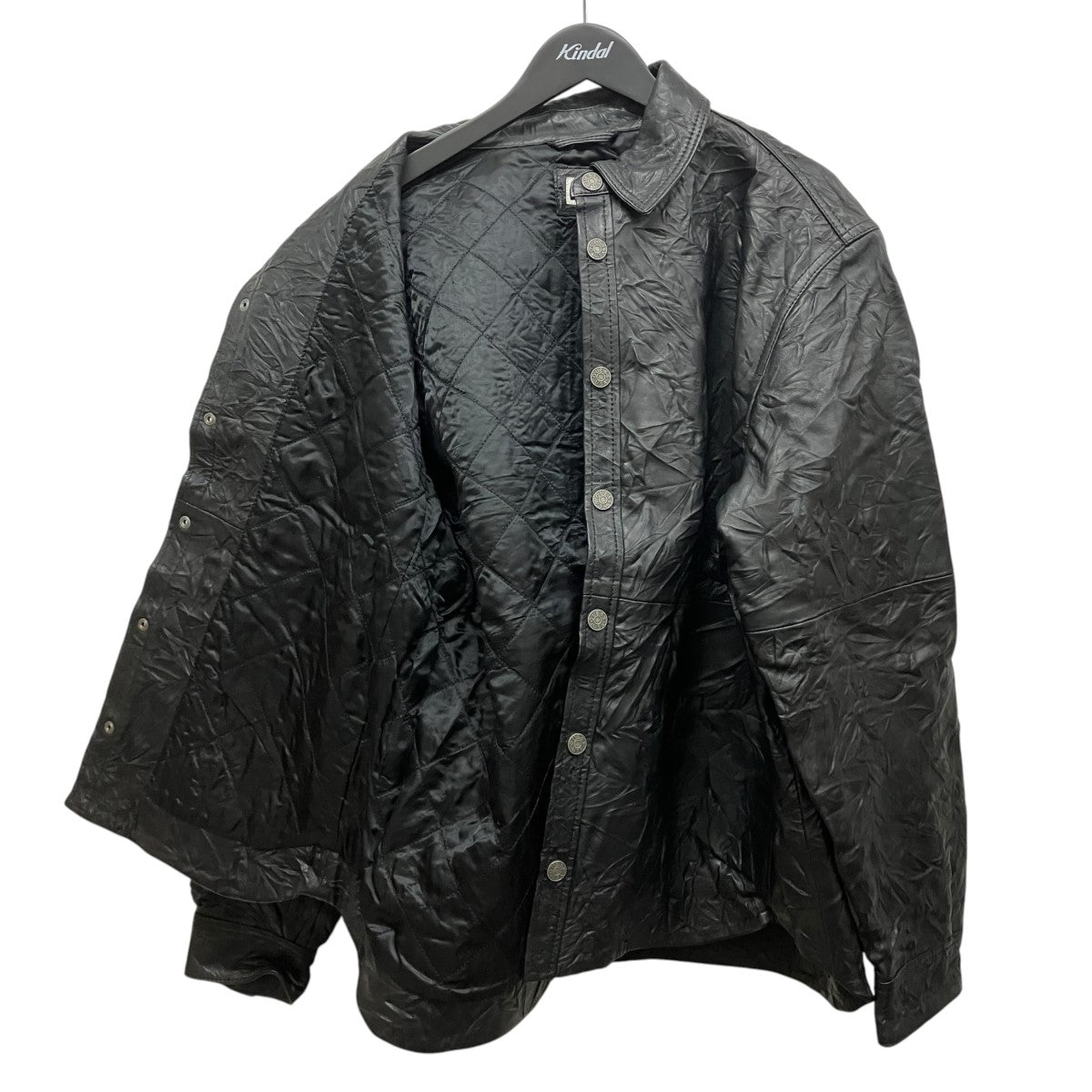 GUESS シワ加工ラムレザージャケットM58H04 LOWS0 古着・中古-3枚目のアイテム画像