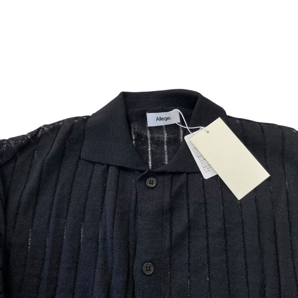 Allege 24SS Linen S/S Knit Shirt ニットシャツ ALLEGE(アレッジ) Linen S S Knit Shirt半袖ニットシャツAL24S-KN02