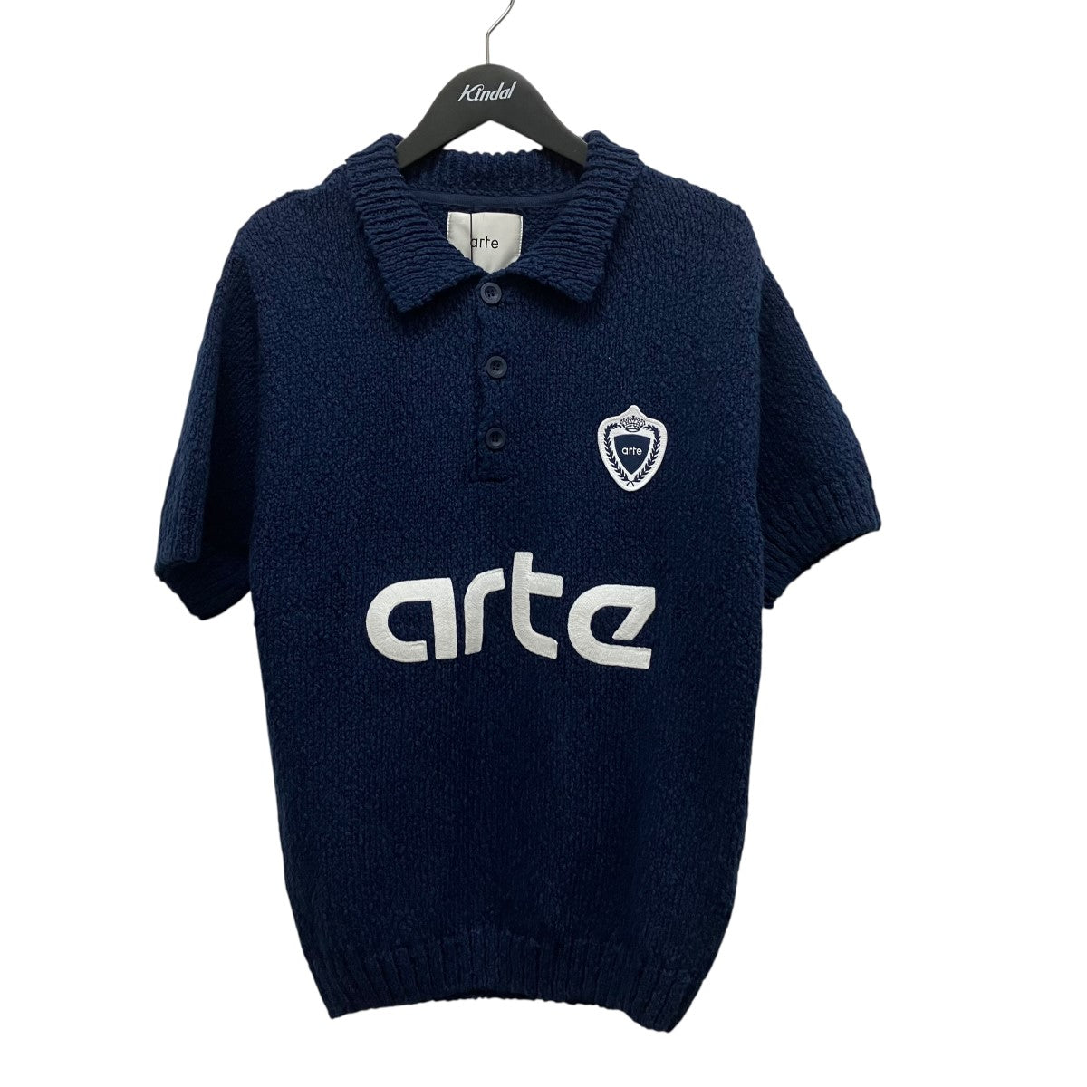 Arte Antwerp Football Logo半袖ニットポロシャツAW25-157K 古着・中古-1枚目のアイテム画像