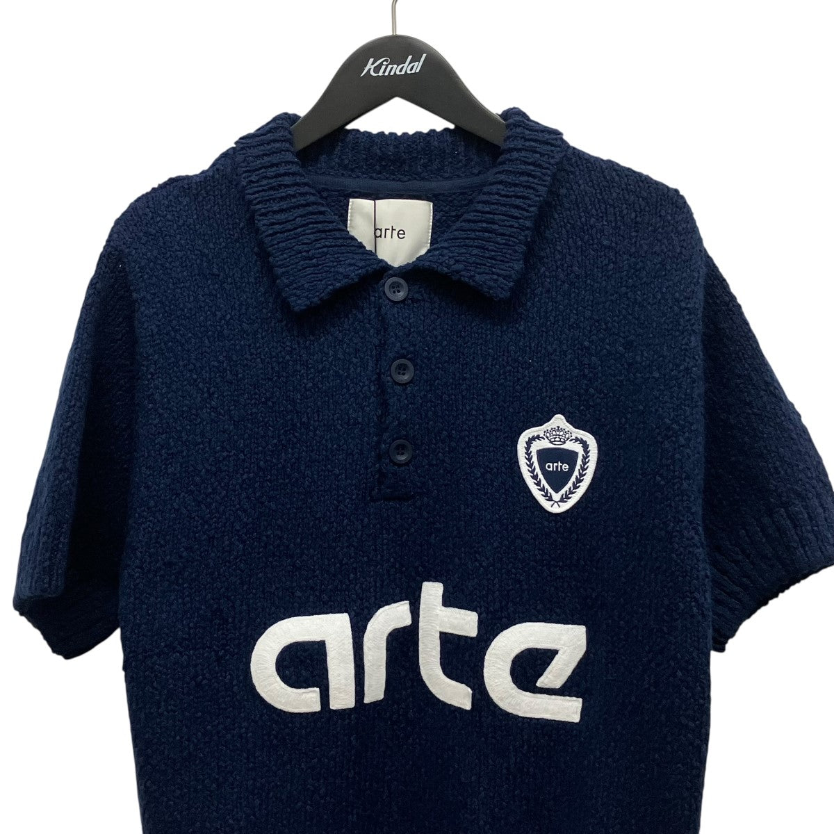 Arte Antwerp Football Logo半袖ニットポロシャツAW25-157K 古着・中古-3枚目のアイテム画像