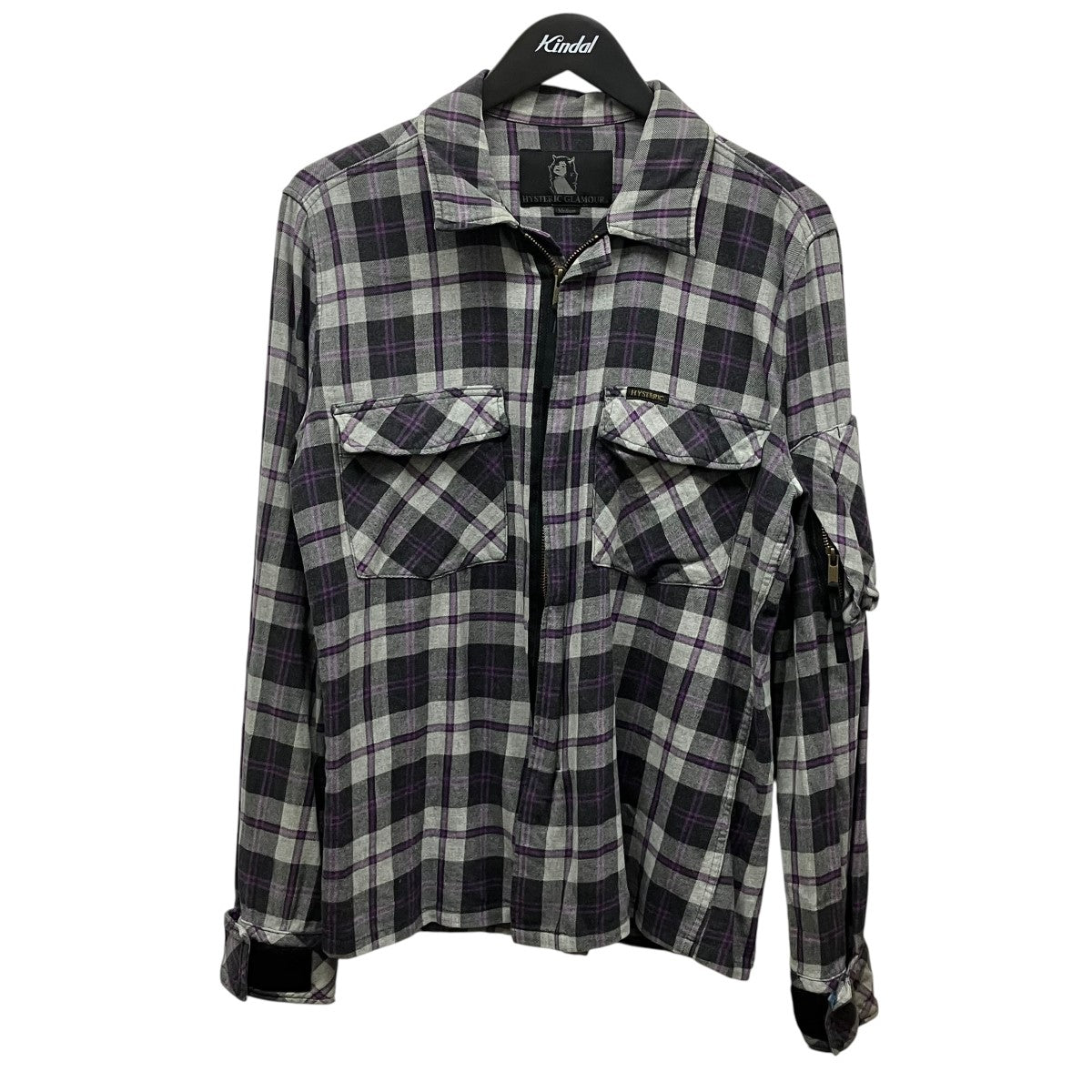 HYSTERIC GLAMOUR チェックシャツジャケット0203AH03 古着・中古-1枚目のアイテム画像