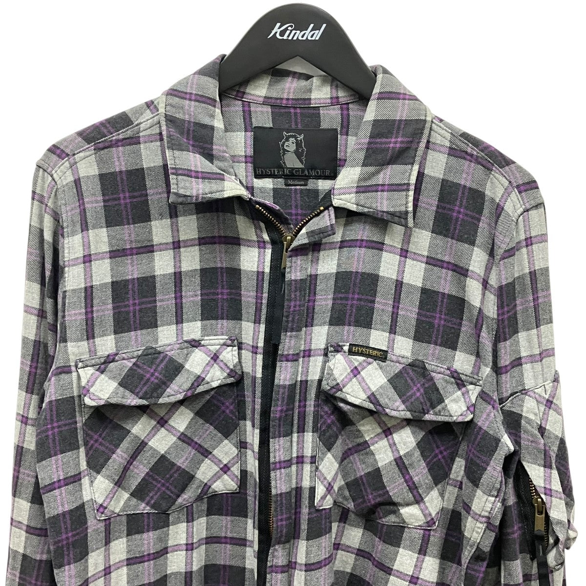 HYSTERIC GLAMOUR チェックシャツジャケット0203AH03 古着・中古-3枚目のアイテム画像