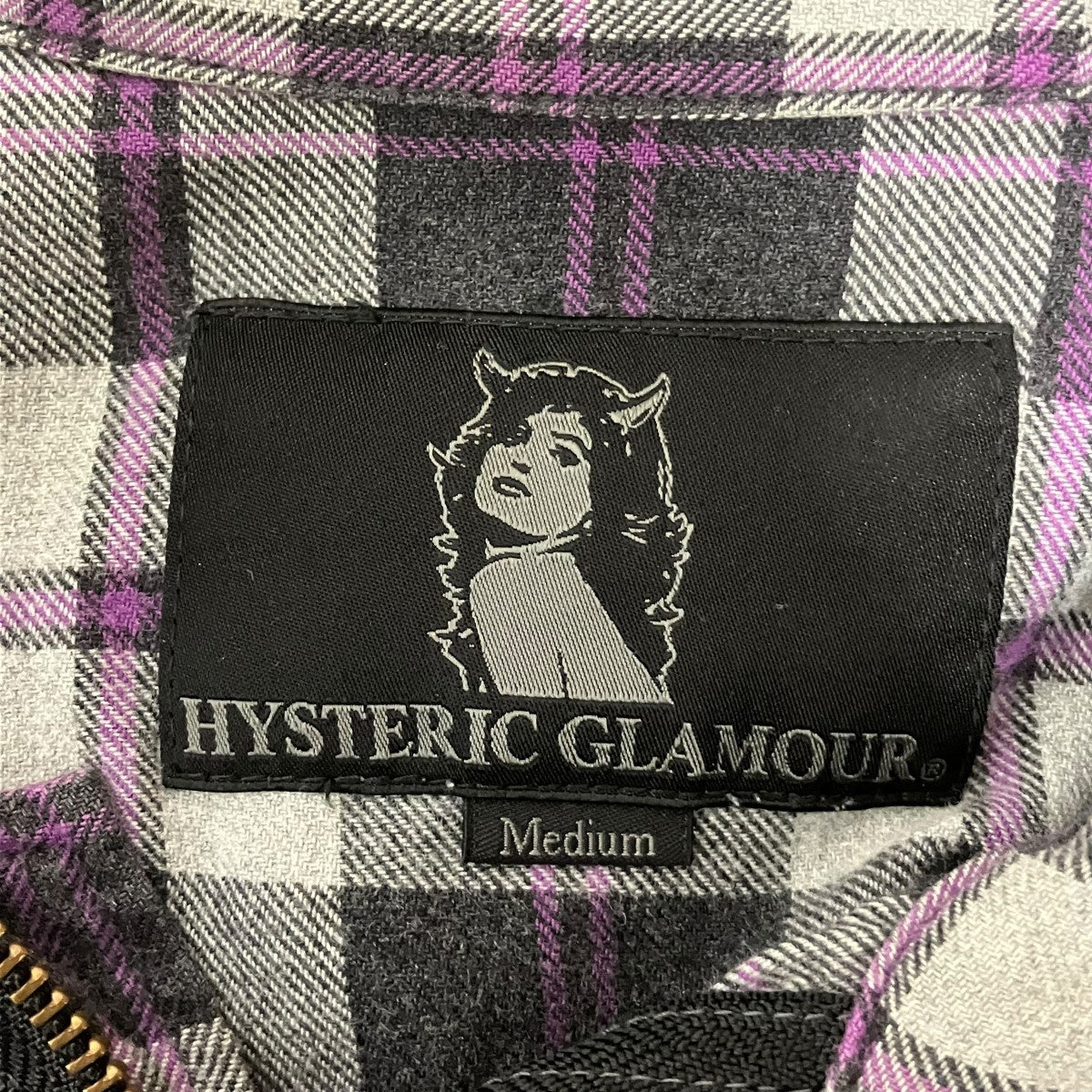 HYSTERIC GLAMOUR チェックシャツジャケット0203AH03 古着・中古-6枚目のアイテム画像