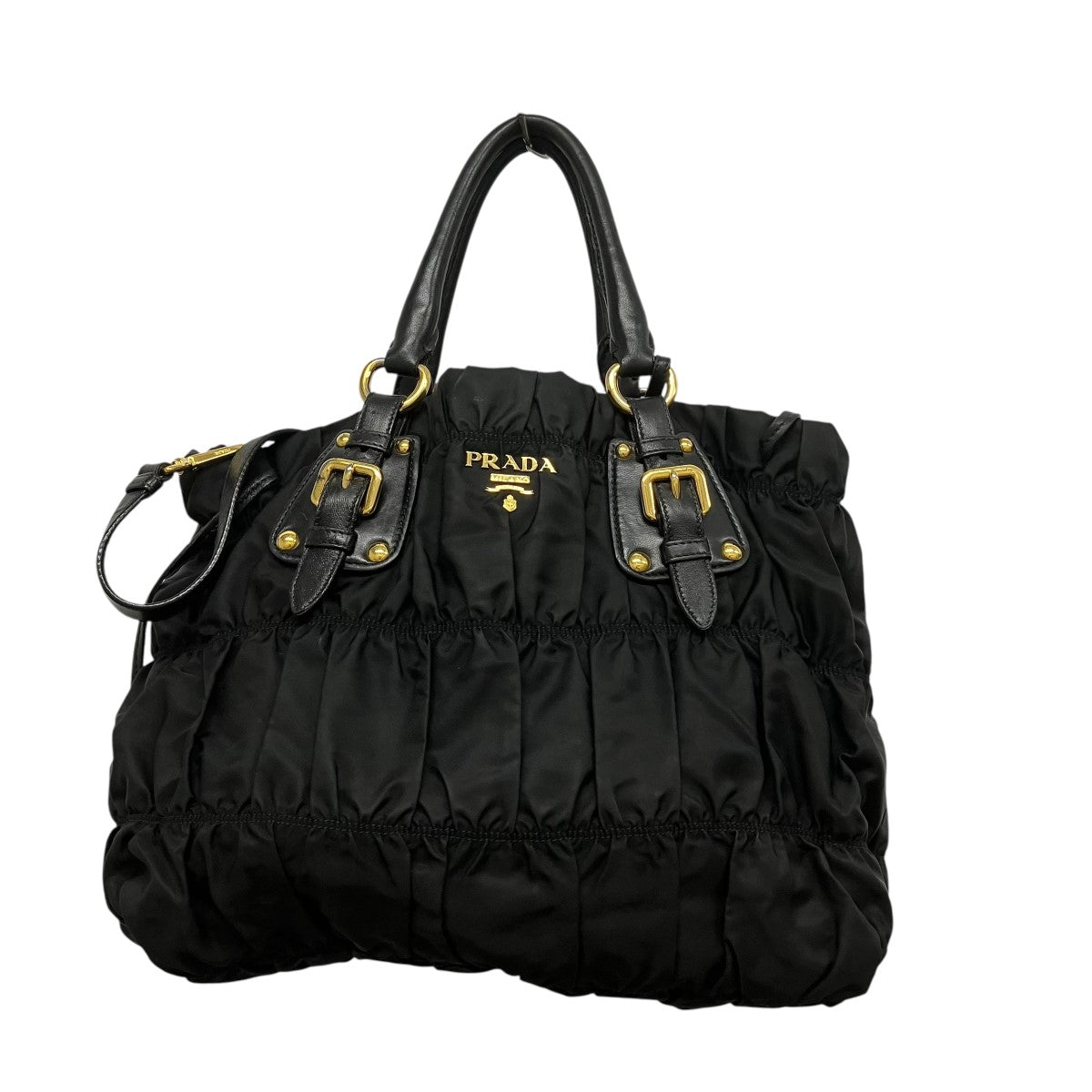 PRADA 2WAYギャザーハンドバッグ 古着・中古-1枚目のアイテム画像