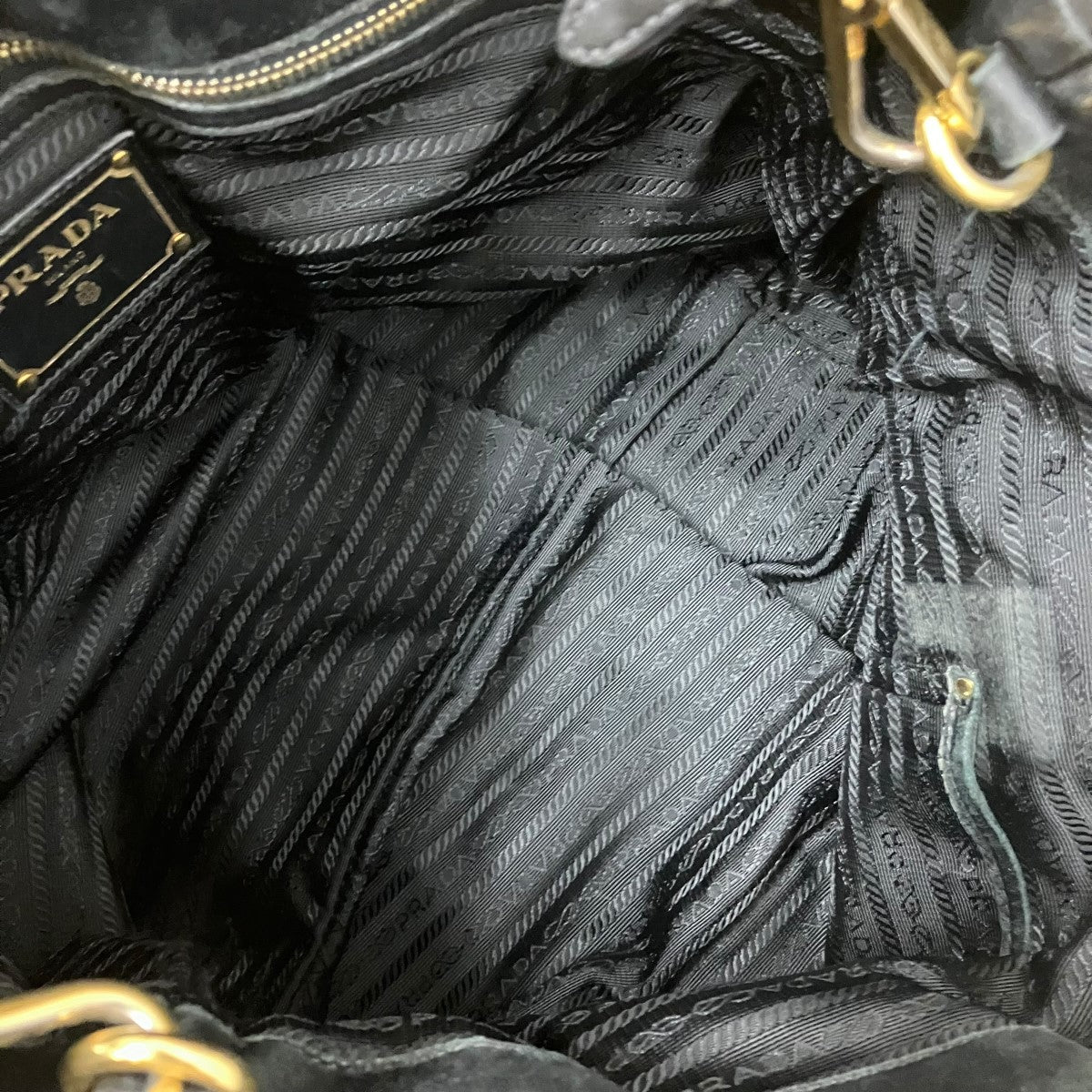 PRADA 2WAYギャザーハンドバッグ 古着・中古-6枚目のアイテム画像