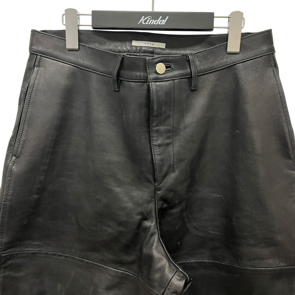 VEIN GOAT LEATHER BAGGY SHORTSUSED加工ゴートレザーハーフパンツVP61-329 古着・中古-3枚目のアイテム画像