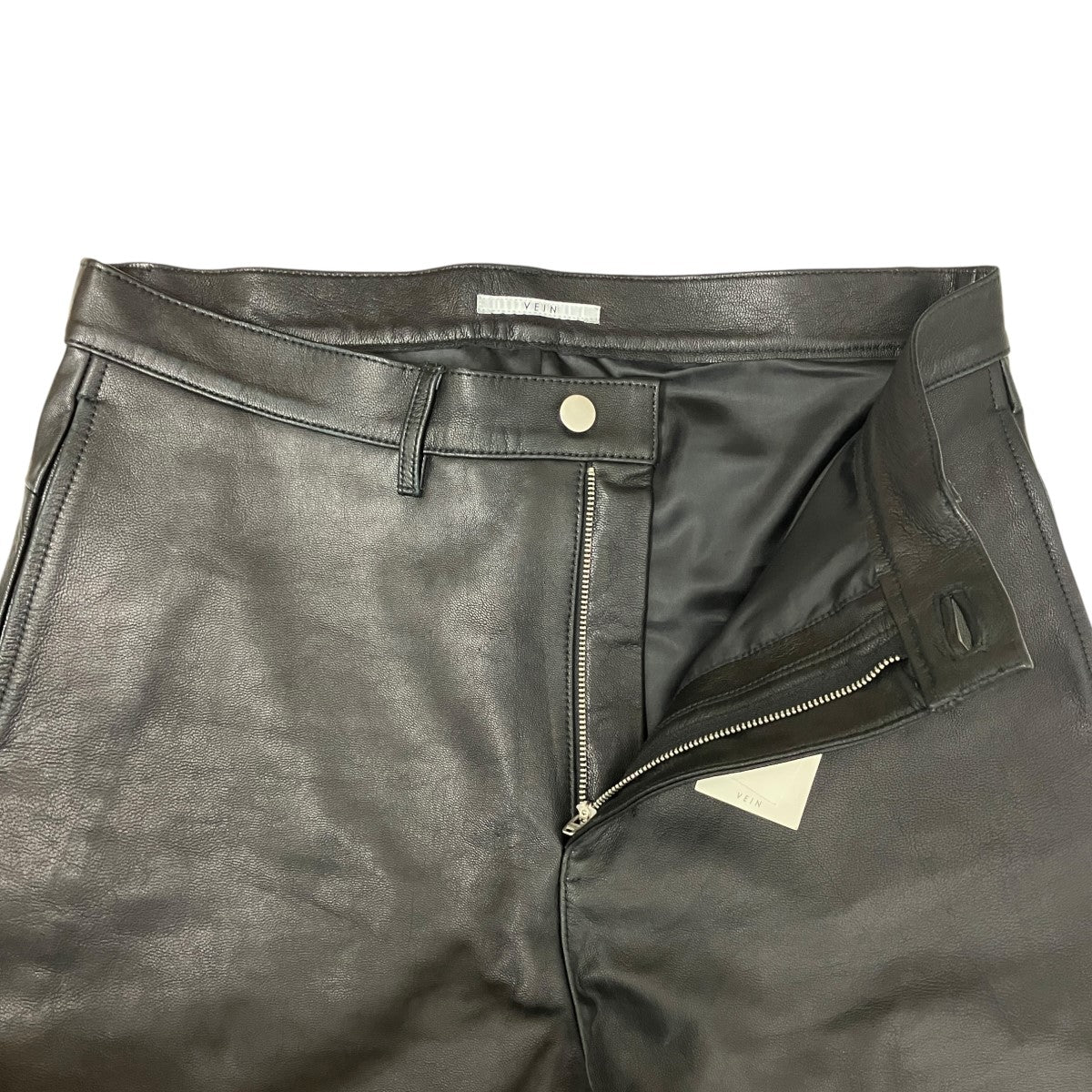 VEIN GOAT LEATHER BAGGY SHORTSUSED加工ゴートレザーハーフパンツVP61-329 古着・中古-5枚目のアイテム画像