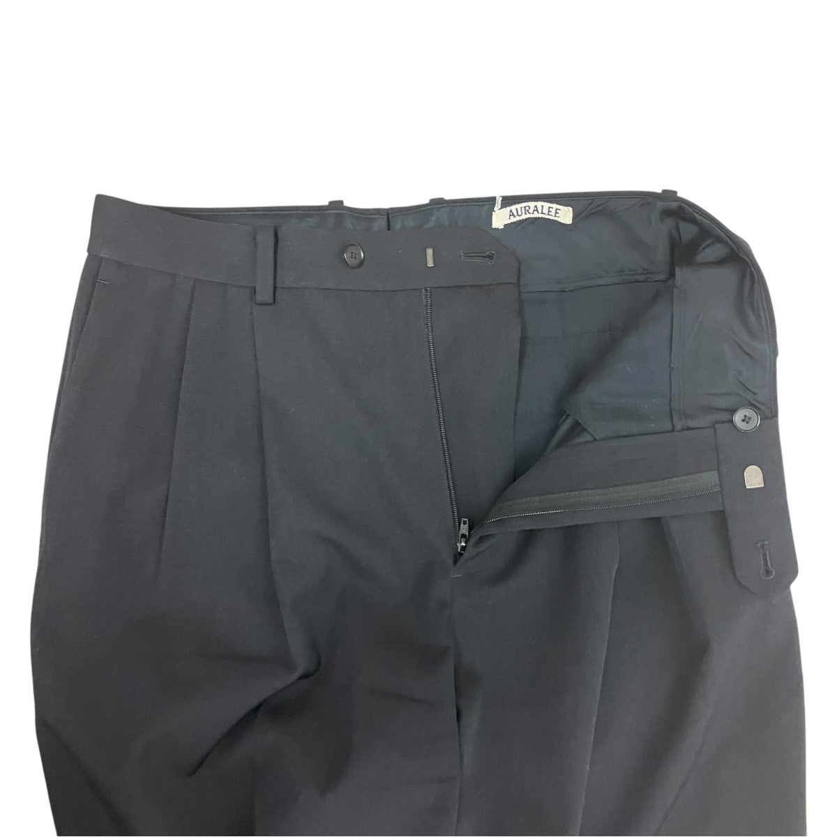 AURALEE LIGHT WOOL MAX GABARDINE TWO-TUCK SLACKSライトウールマックスギャバジンスラックスA22AP02MG 古着・中古-5枚目のアイテム画像