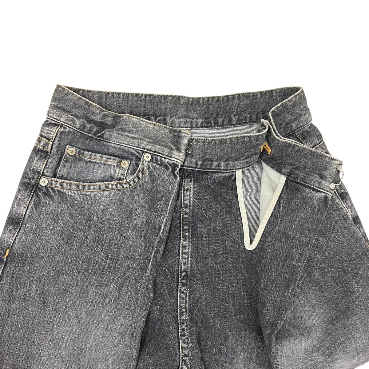 JOHN LAWRENCE SULLIVAN WASHED DENIM WIDE PANTSデニムパンツJLSW-16 古着・中古-5枚目のアイテム画像