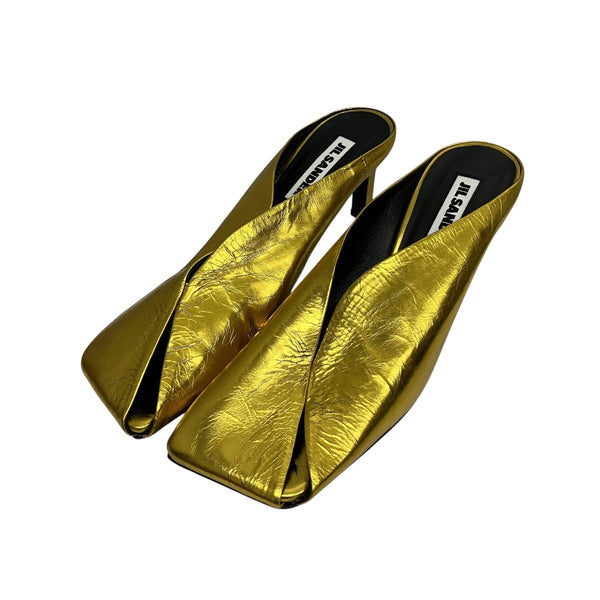 JIL SANDER スクエアトゥ パンプス ミュール JIL SANDER(ジルサンダー) スクエアトゥヒールミュールサンダル