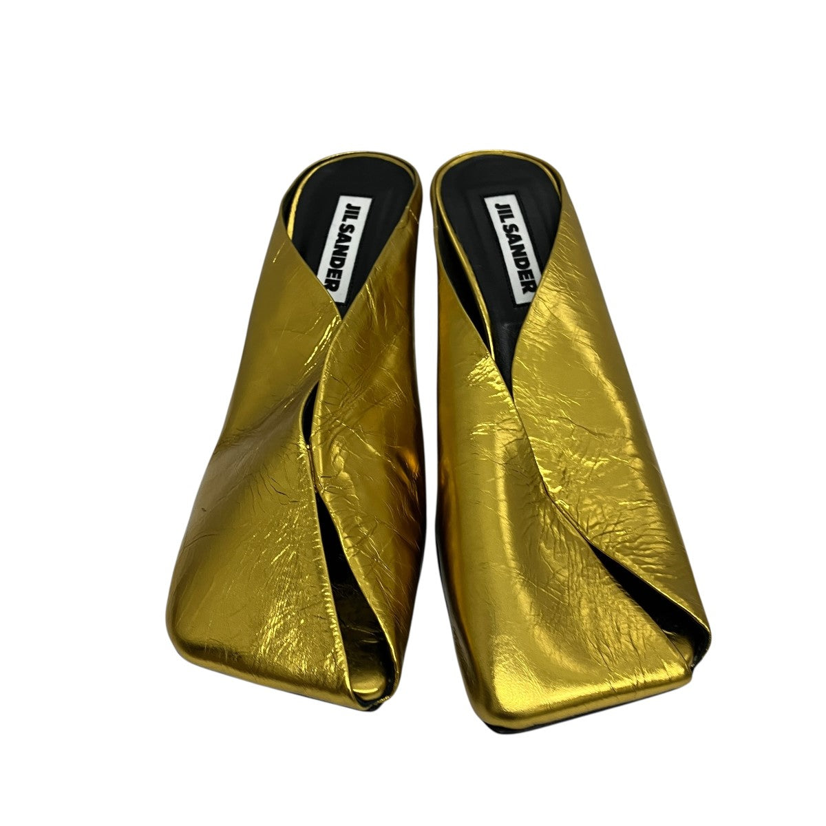 JIL SANDER スクエアトゥヒールミュールサンダル 古着・中古-2枚目のアイテム画像