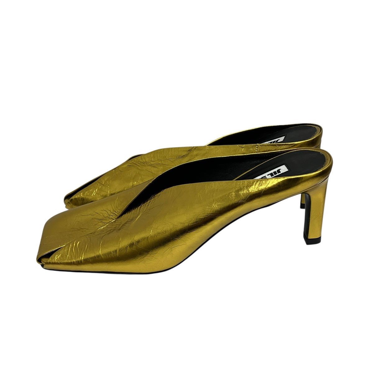 JIL SANDER スクエアトゥヒールミュールサンダル 古着・中古-3枚目のアイテム画像