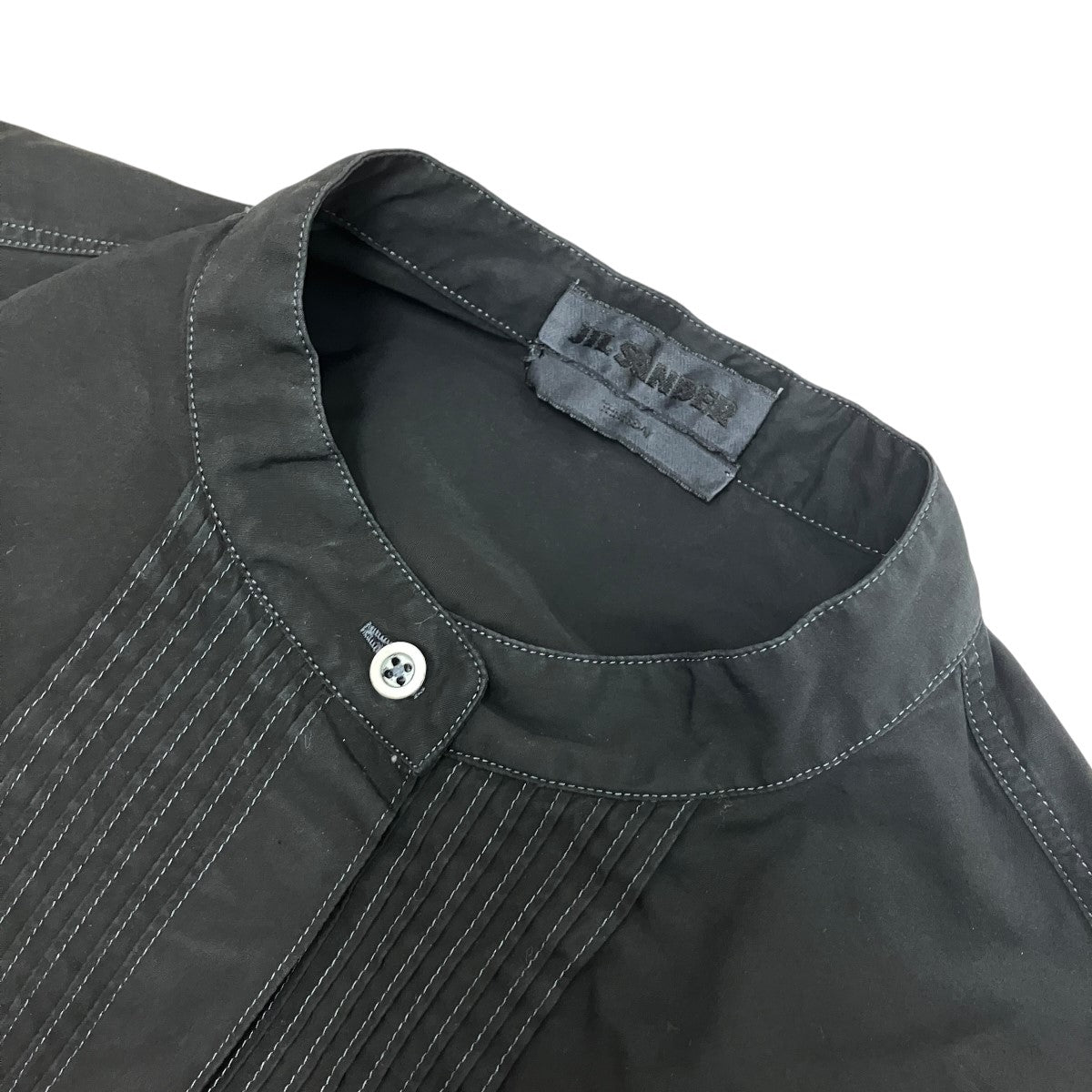 JIL SANDER バンドカラークロップドシャツJ53DL0005 J45001 古着・中古-7枚目のアイテム画像