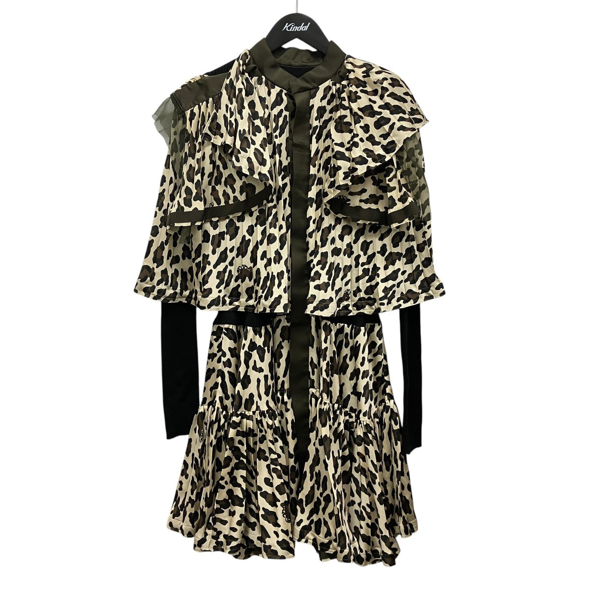 sacai(サカイ) 25SSレオパード柄ワンピース25-07900 25-07900 ベージュ